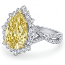 Elegant Halo Engagement Ring 3 ct – top view