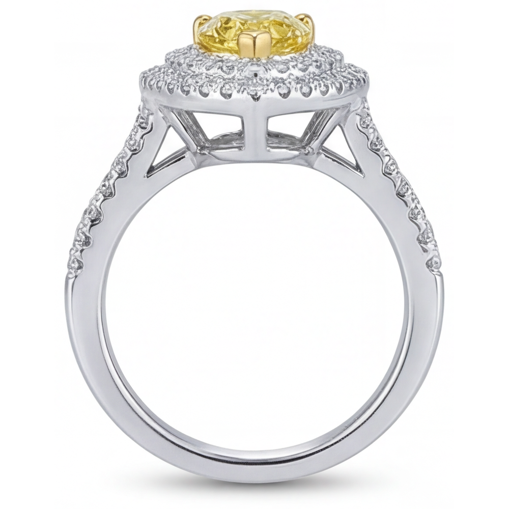 Sophisticated Halo Ring 1.50 ct – top view