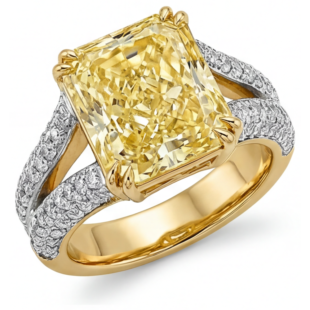 Brilliant Fancy Yellow Diamond Ring 2 ct – main view