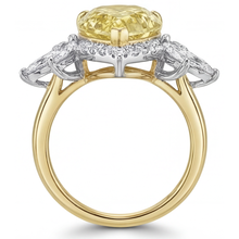 Dazzling Fancy Yellow Diamond Statement Ring 4 ct – top view