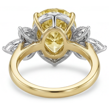 Statement Ring 14K Two Tone Gold with Fancy Yellow Diamond – back view