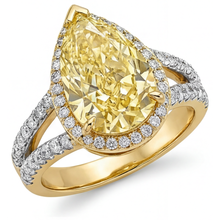 Statement Ring 14K Two Tone Gold with Fancy Yellow Diamond – main view