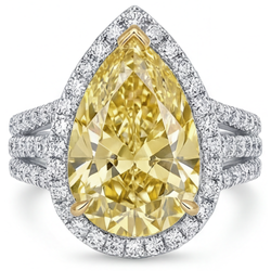 Brilliant 4-ct Fancy Yellow Diamond Statement Ring