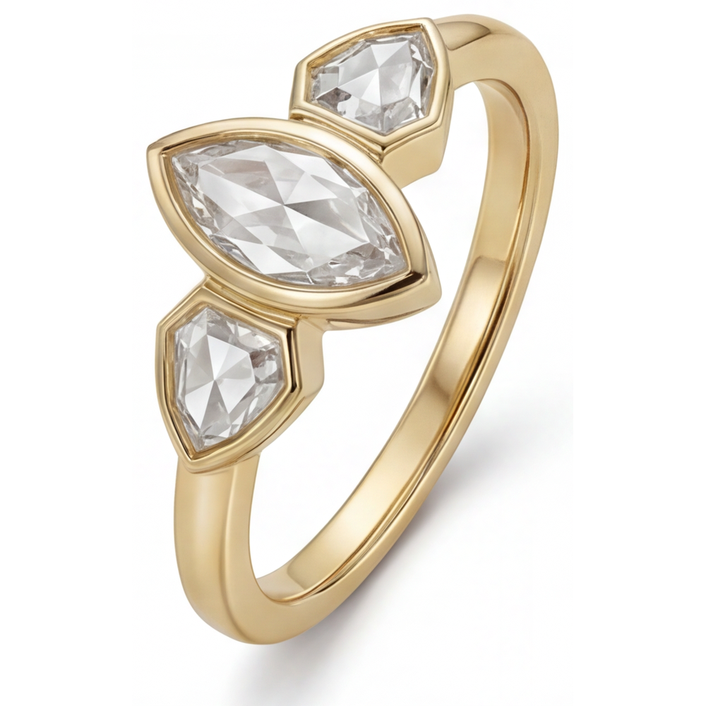 Bespoke 3-Stone Ring 1.75 ct – front view