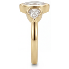 Natural Fine Diamond 3-Stone Ring – angle view