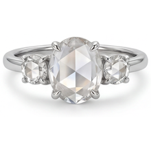 Oval Cut Fine Diamond ring in 14K White Gold – main view