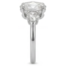 3-Stone Ring 14K White Gold with Fine Diamond – angle view