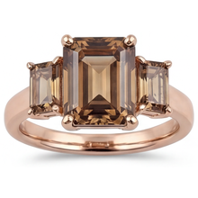 Fine Diamond 3-Stone Ring 3.50-ct 14 Karat Rose Gold – main view
