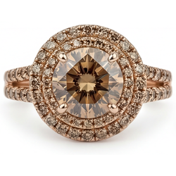 Champagne Desert Diamond Bridal Ring – Fine Diamond 4 ct 14