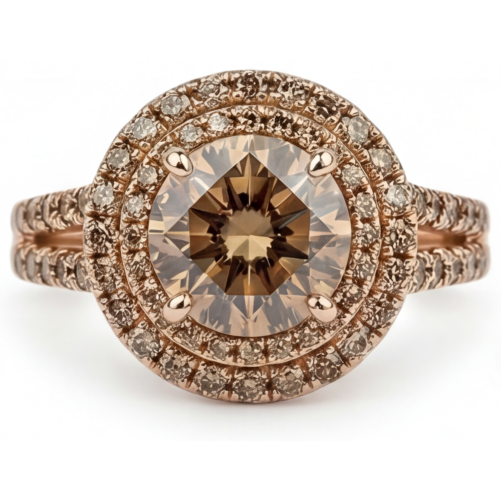 Genuine Fine Diamond Bridal Ring – main view