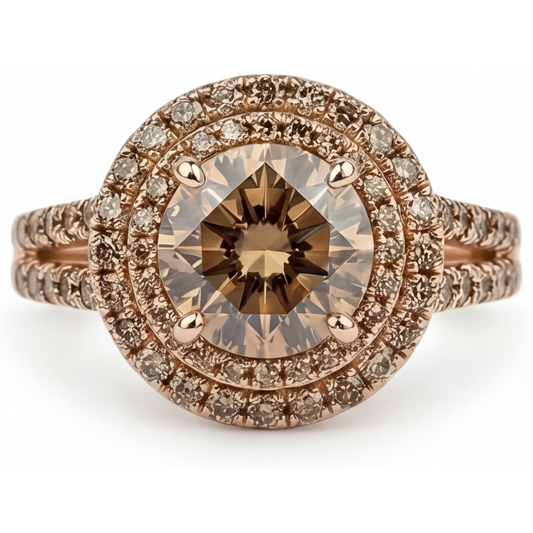 Genuine Fine Diamond Bridal Ring – main view
