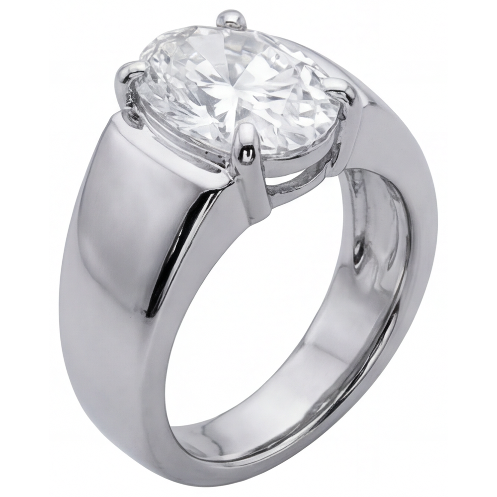 Fine Diamond Gentleman's Ring – angle view