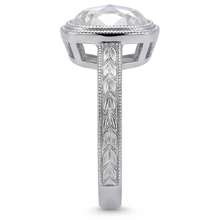 Fine Diamond Halo Ring 3.25-ct 14K White Gold – profile view