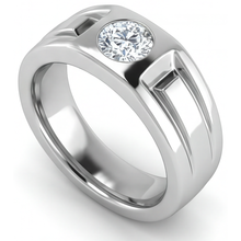 Fine Diamond Men's Ring 2-ct 14K White Gold – front view