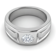 Fine Diamond Men's Ring 2-ct 14K White Gold – side view