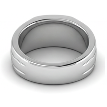 Round Cut Fine Diamond ring in 14K White Gold – top view