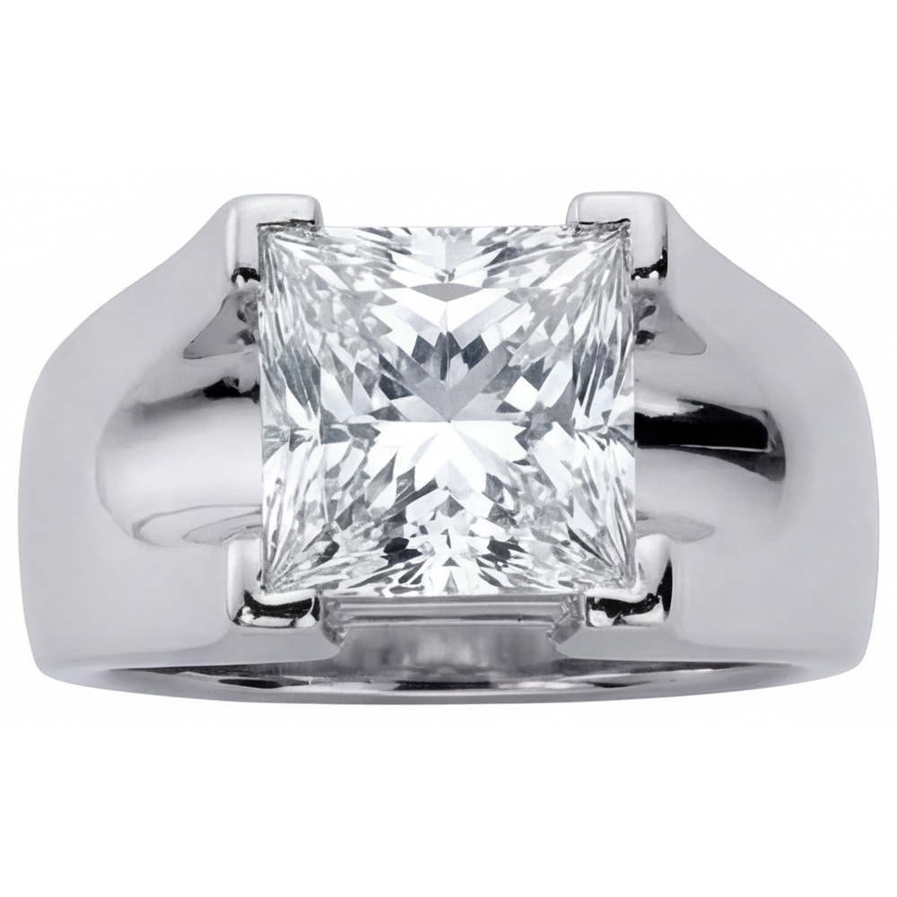 High-End Fine Diamond Men's Ring 3 ct – front view