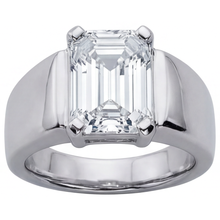Men's Ring 14K White Gold with Fine Diamond – front view