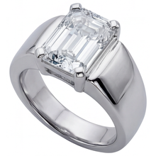 Fine Diamond Men's Ring 4-ct 14K White Gold – angle view