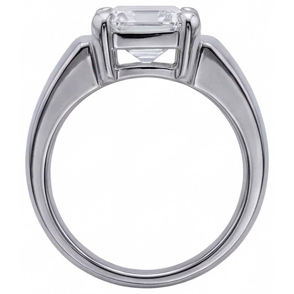 Radiant Men's Ring 4 ct – top view