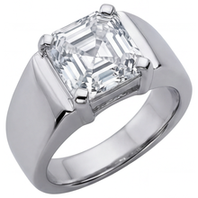 Fine Diamond Men's Ring 5-ct 14 Karat White Gold – main view