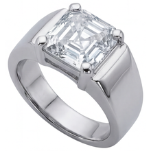 Fine Diamond Men's Ring 5-ct 14 Karat White Gold – side view