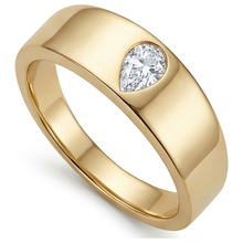 Real Fine Diamond Single Stone Ring – front view