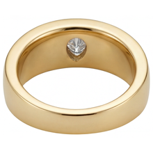 Real Fine Diamond Single Stone Ring 0.75 ct 14K Yellow Gold – profile view