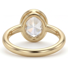 Real Fine Diamond Single Stone Ring – profile view