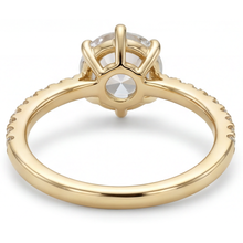 Earth-Mined Fine Diamond Solitaire Engagement Ring 2.25 ct 14 Karat Yellow Gold – angle view