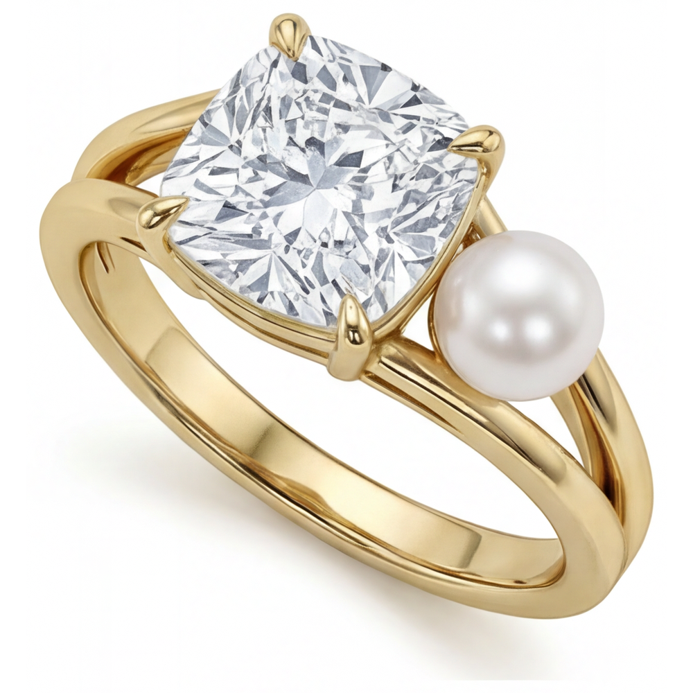 Authentic Fine Diamond Solitaire Ring – 14K Yellow Gold 2 ct