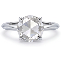 Authentic Antique Rose Cut Fine Diamond Solitaire Ring 4 ct
