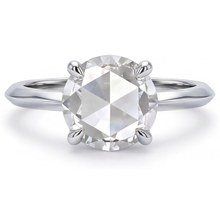 Fine Diamond Round Cut Solitaire Ring in 14K White Gold – main view