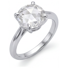 Fine Diamond Solitaire Ring 4-ct 14K White Gold – front view