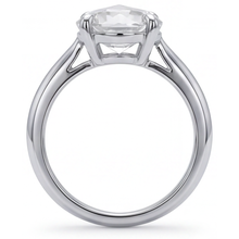 Fine Diamond Round Cut Solitaire Ring in 14K White Gold – side view