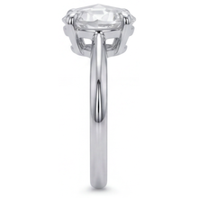 Refined Fine Diamond Solitaire Ring 4 ct – angle view