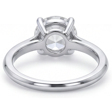 Fine Diamond Solitaire Ring 4-ct 14K White Gold – profile view