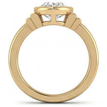 Real Fine Diamond Three Stone Ring – top view
