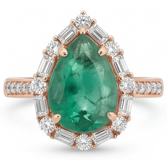 Custom Halo Setting Ring 5 ct – side view