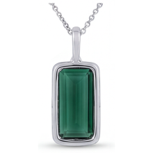 Genuine Fine Tourmaline Precious Stone Pendant – profile view