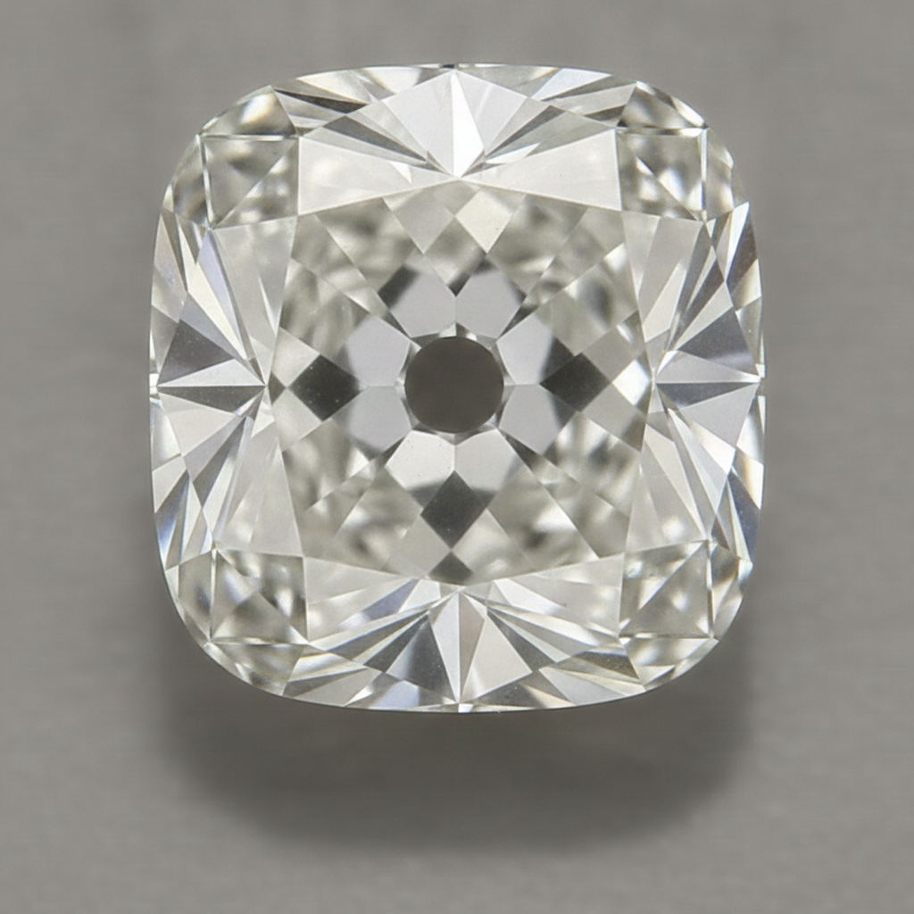 Genuine Antique Old Mine Cushion Cut Authentic Loose Diamond F VS1 8 Carat
