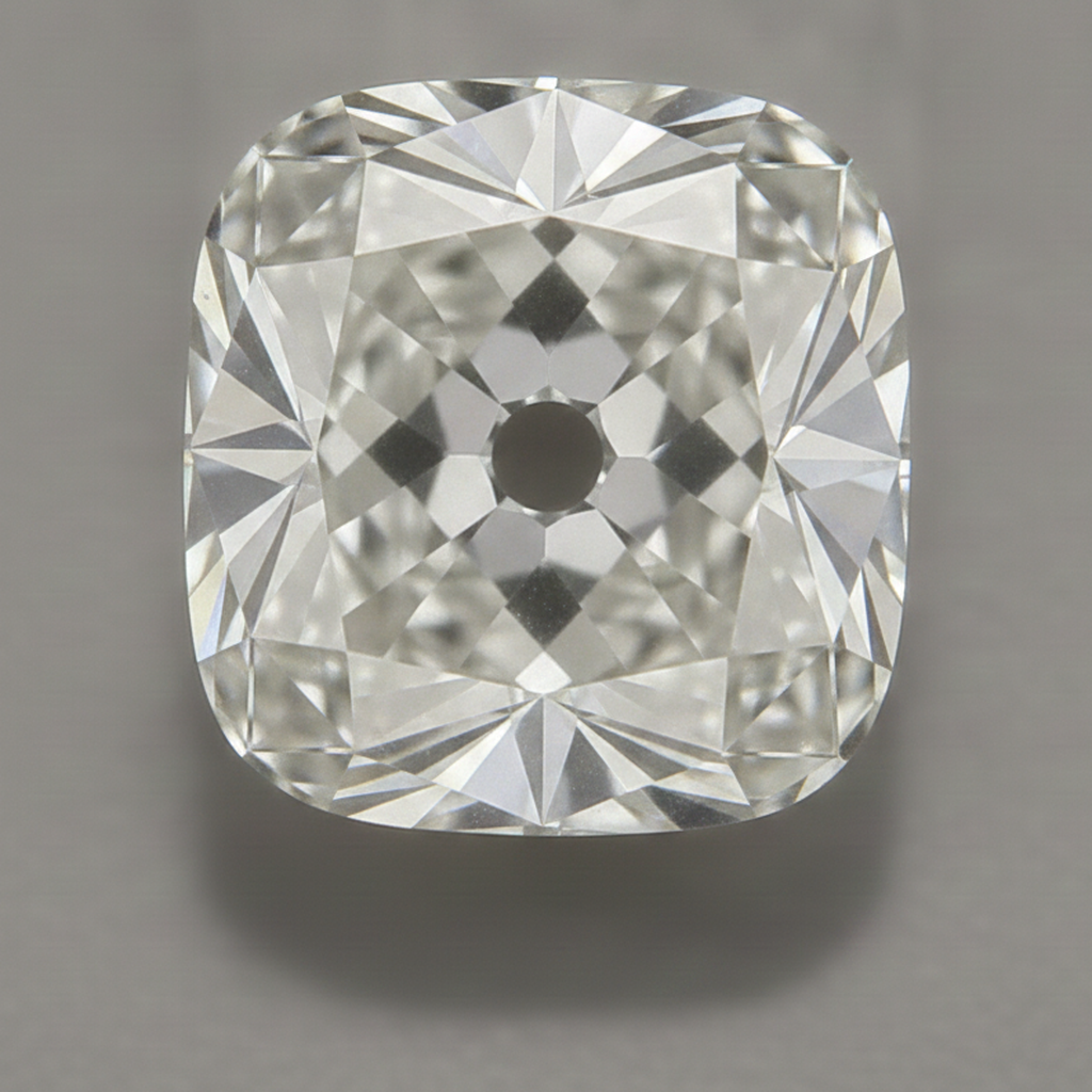 Genuine Antique Old Mine Cushion Cut Authentic Loose Diamond F VS1 8 Carat