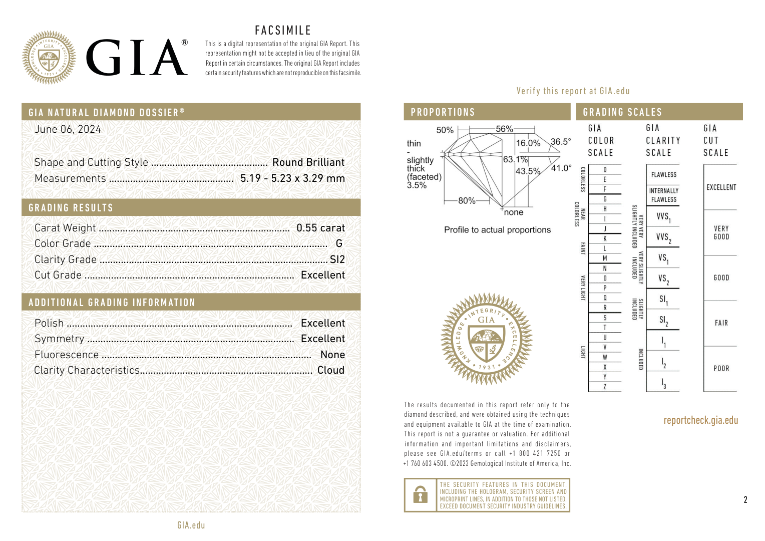 GIA Certificate
