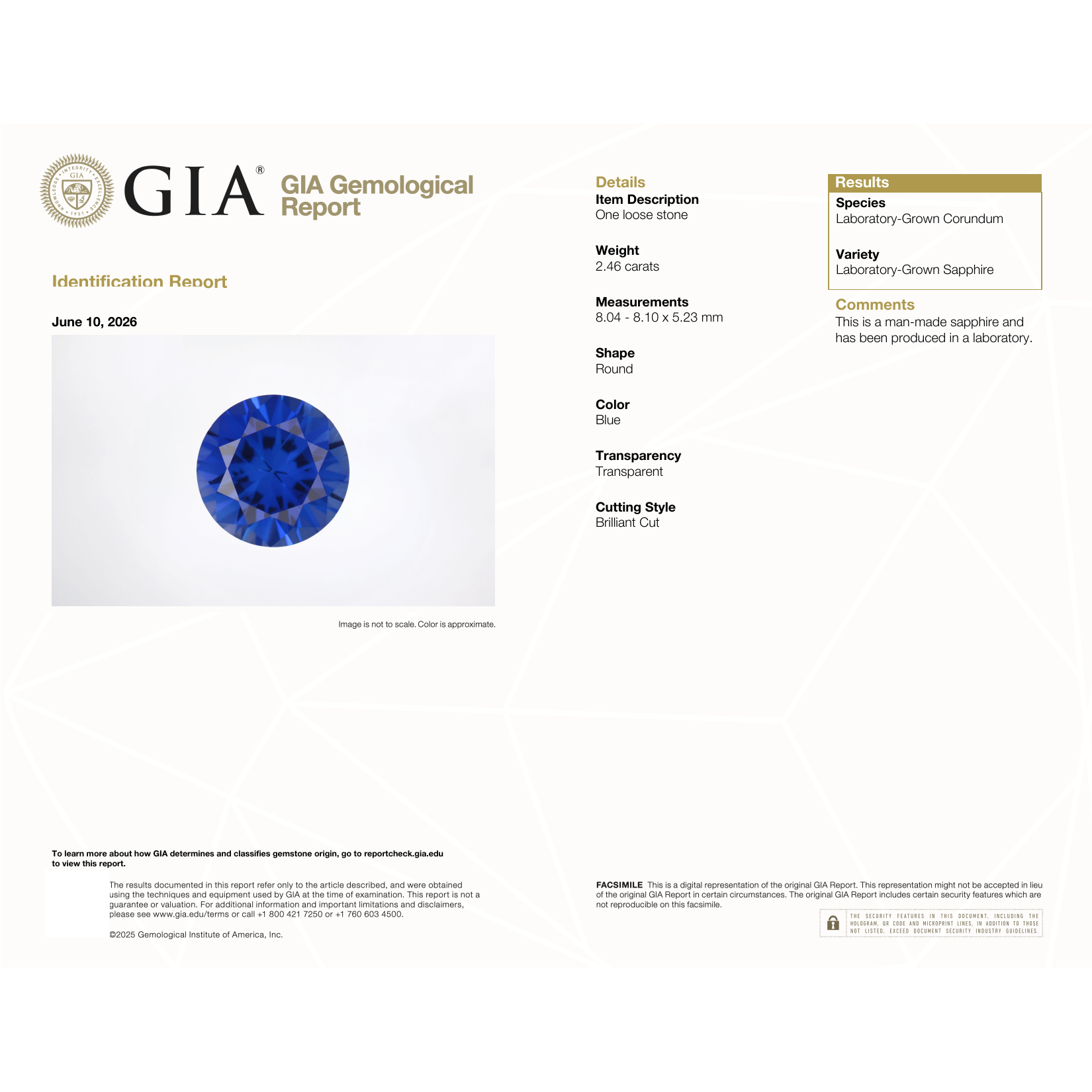 GIA Certificate