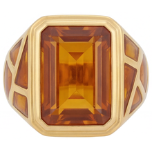 Authentic Golden Citrine Precious Stone Ring – main view