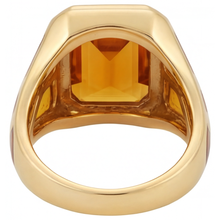 Precious Stone Ring 14K Yellow Gold with Golden Citrine – profile view