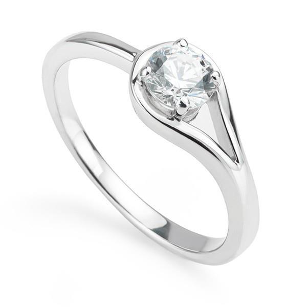 Round Cut Natural Earth Mined Diamond 1.10 Carat Solitaire Ring Gold White 14K New