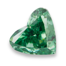 Natural 2 Carat Heart Cut Green Enhanced Loose Diamond