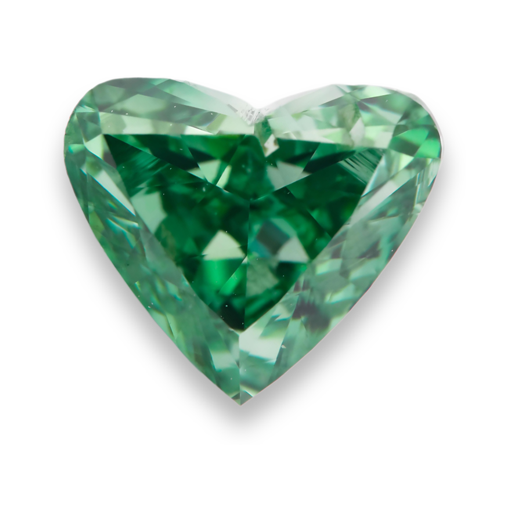 Green Enhanced Natural Heart Cut Loose Diamond 3 Carat