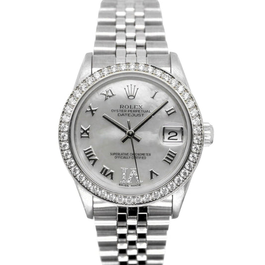 Jubilee Bracelet Custom Diamond Bezel Midsize Dj Rolex Watch Ss